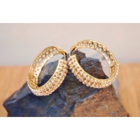 Uncut Diamond Bali Earrings 